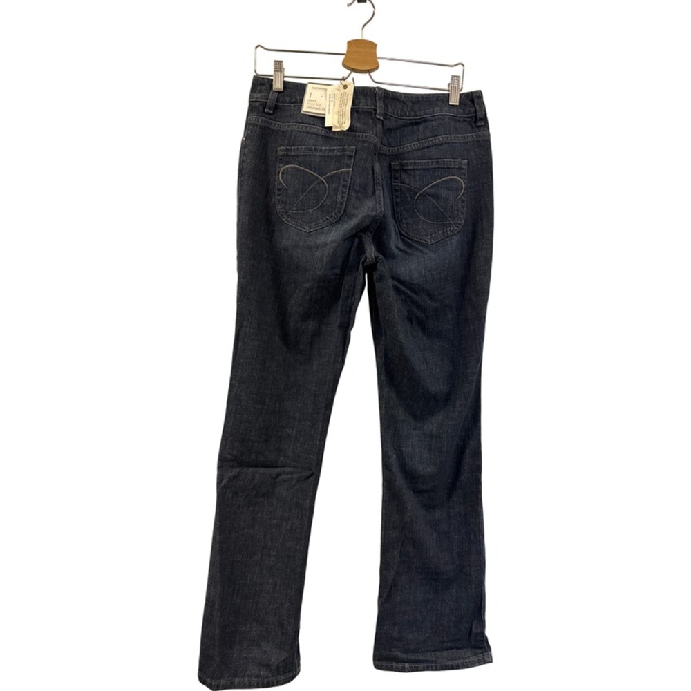 Chico's Ultimate Fit Short Boot Leg Jeans Size 1 Dark Vintage Wash